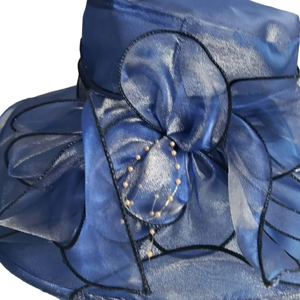 Floral Navy Blue Performance Hat‎